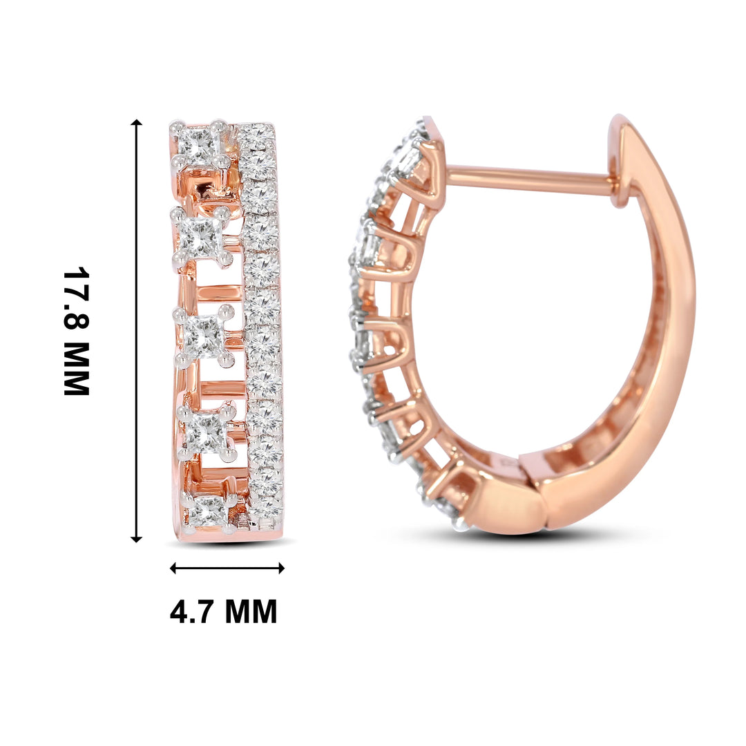 Natural Diamond Huggies Haze Earring