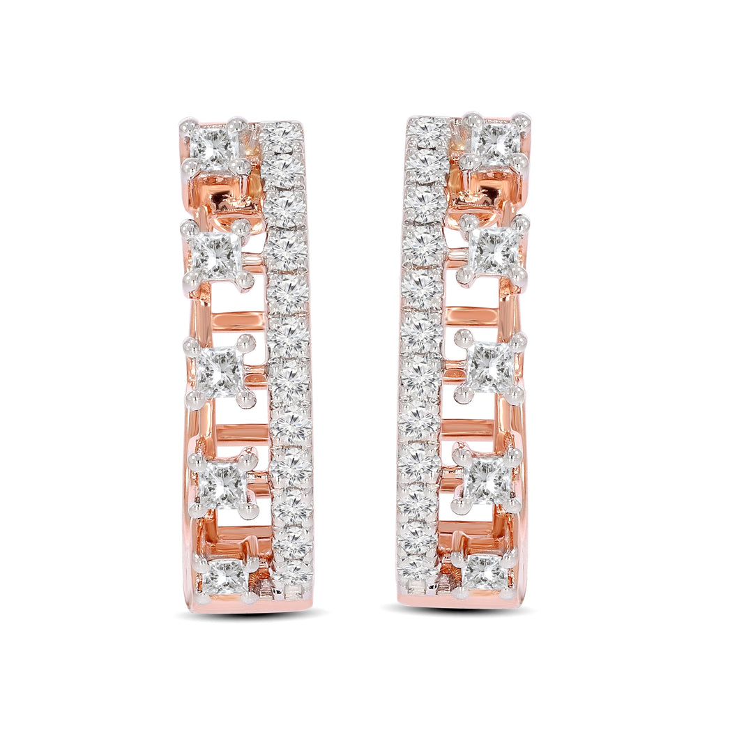 Natural Diamond Huggies Haze Earring