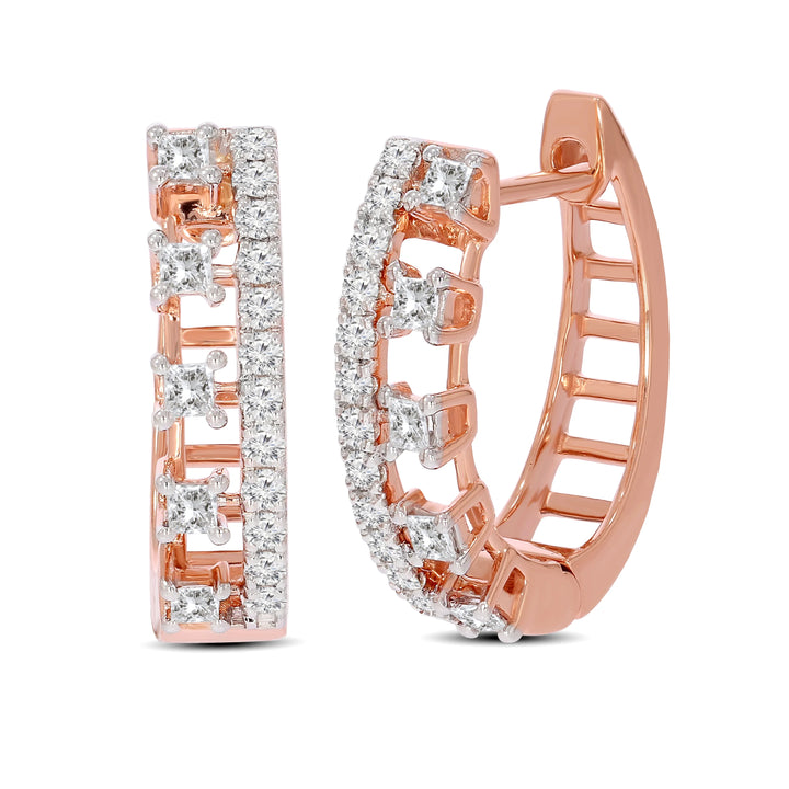 Natural Diamond Huggies Haze Earring