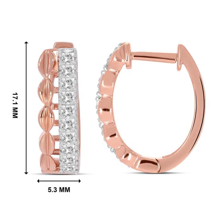 Natural Diamond Huggies Dew Earring