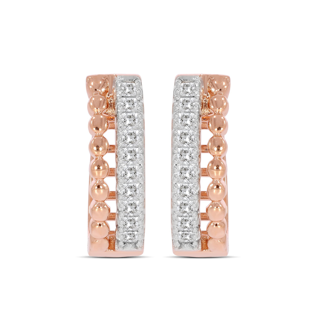 Natural Diamond Huggies Bea Earring