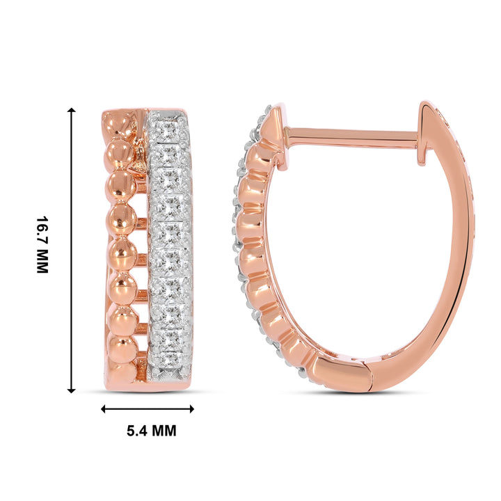 Natural Diamond Huggies Bea Earring