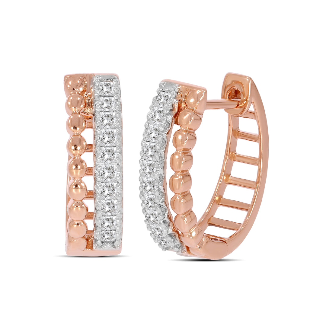 Natural Diamond Huggies Bea Earring