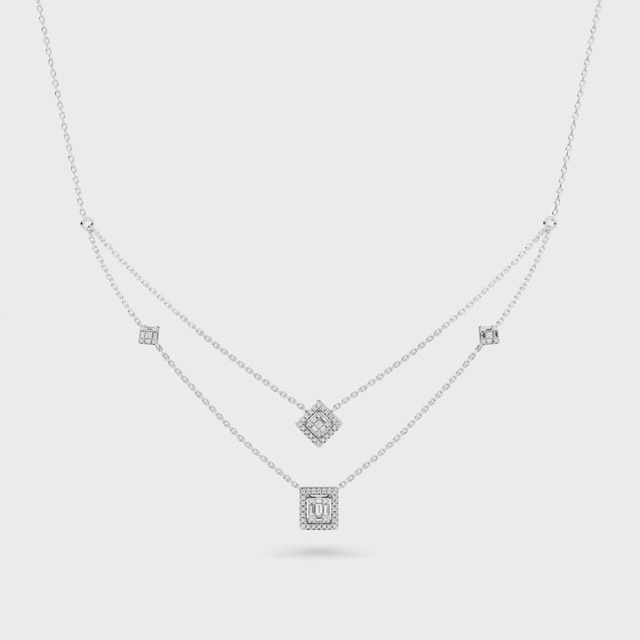 Natural Diamond the Chain Reaction Link Necklace