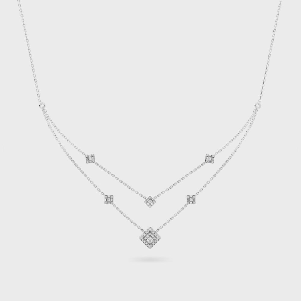 Natural Diamond The Chain Reaction Chain Necklace