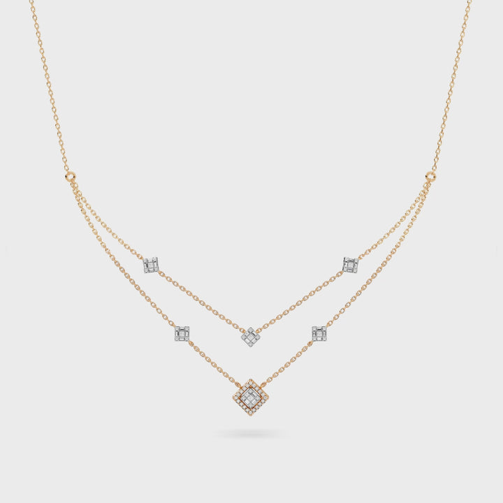Natural Diamond The Chain Reaction Chain Necklace
