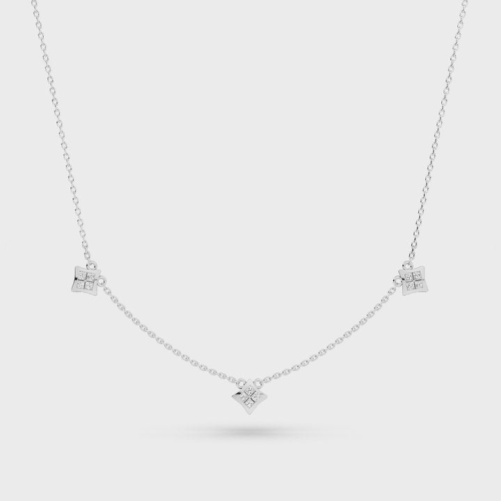 Natural Diamond the Chain Reaction Unity Necklace