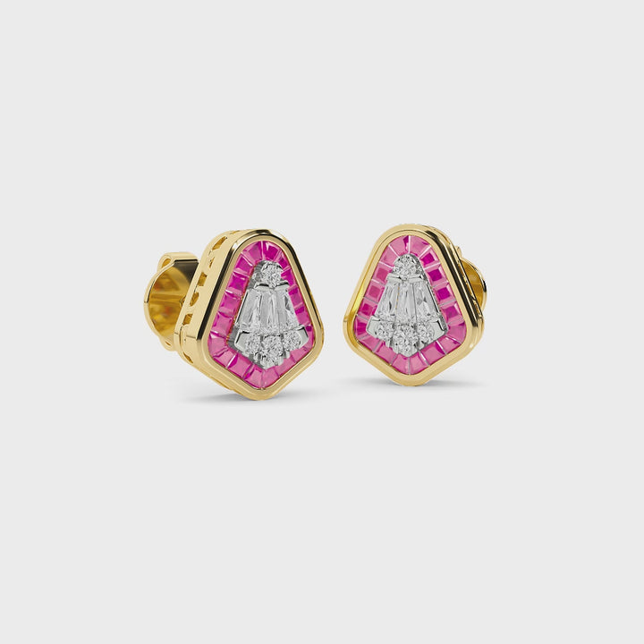 Natural Diamond Aurora Lyra Earring