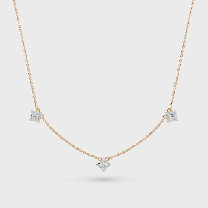 Natural Diamond the Chain Reaction Unity Necklace