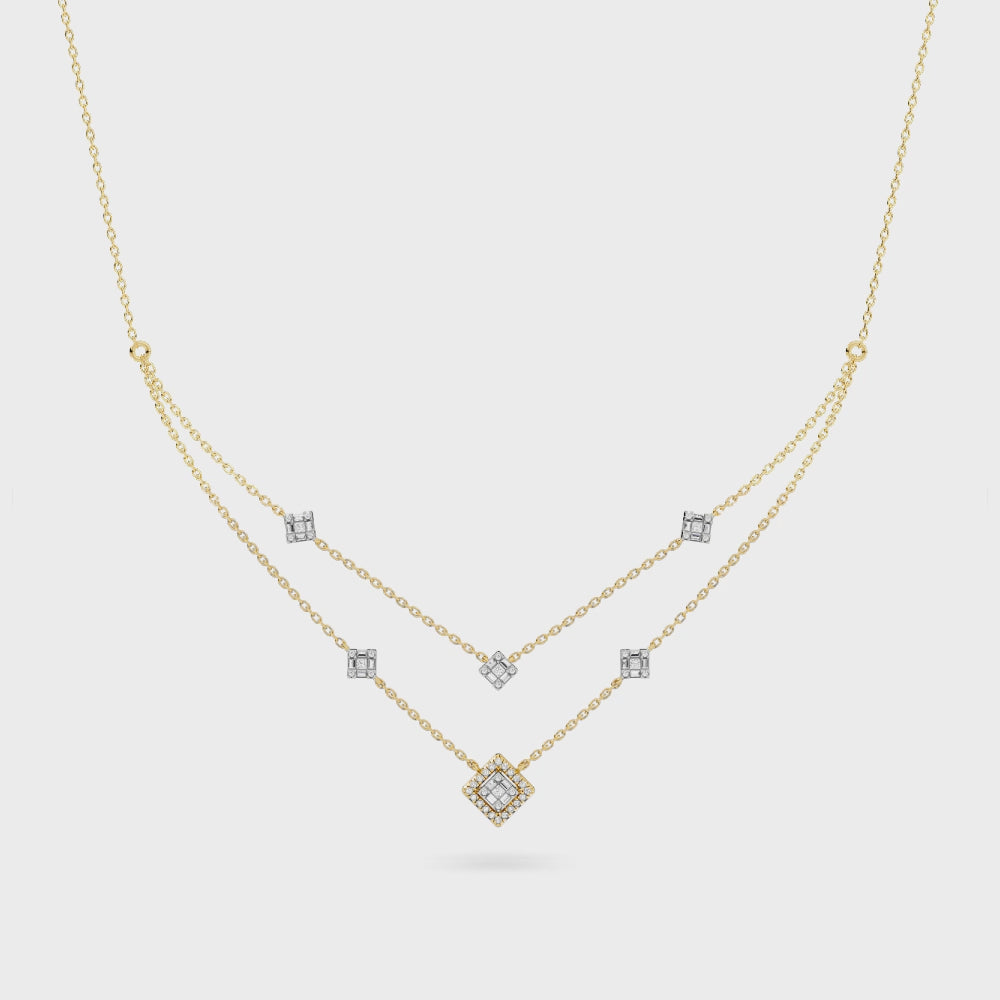 Natural Diamond The Chain Reaction Chain Necklace
