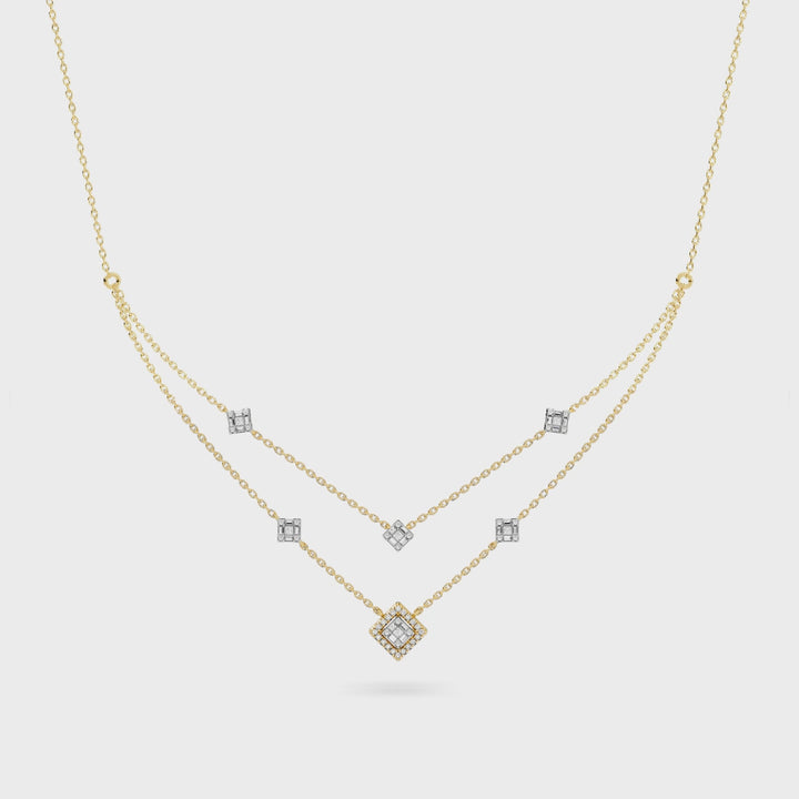 Natural Diamond The Chain Reaction Chain Necklace